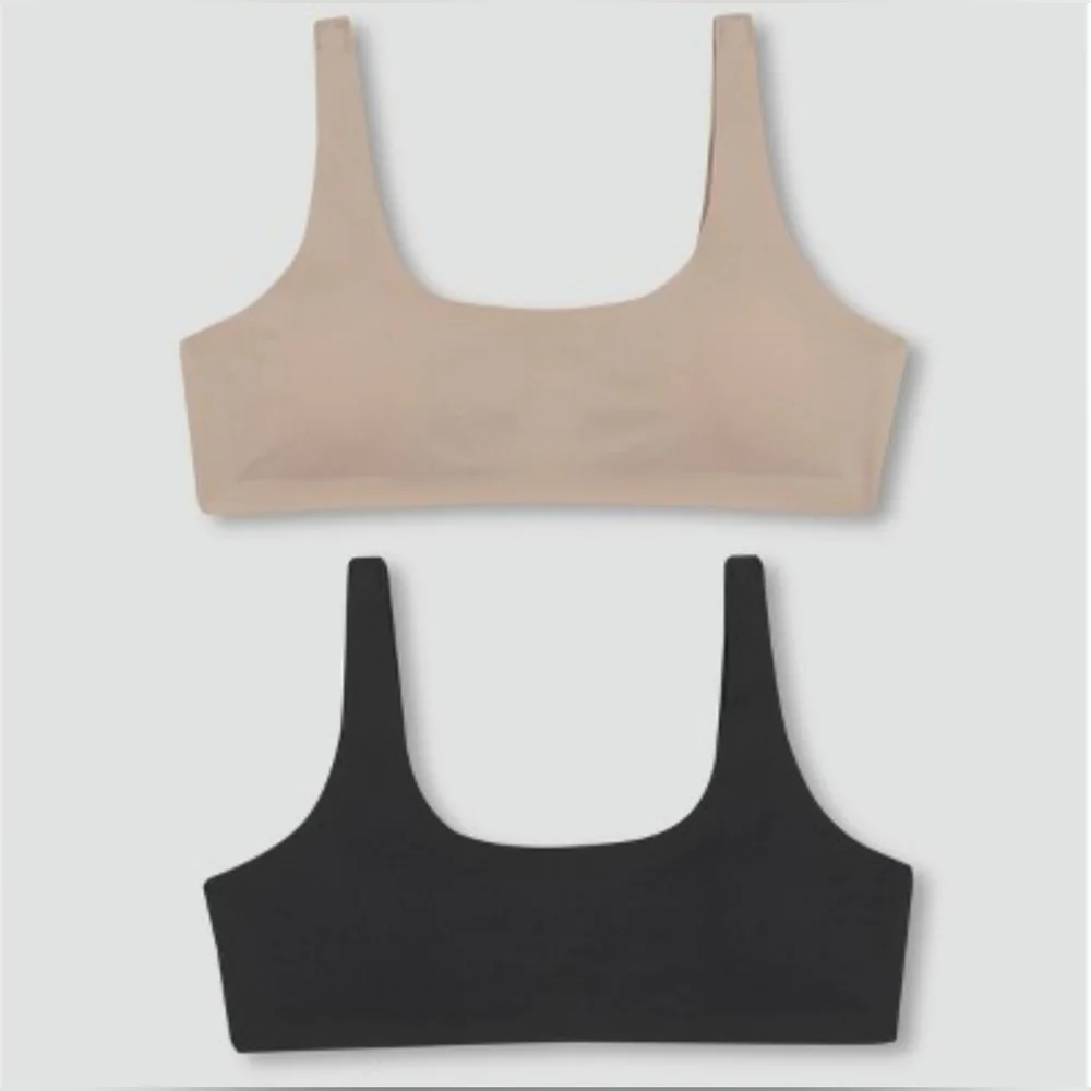 Hanes Tan and Black Bandeau Set